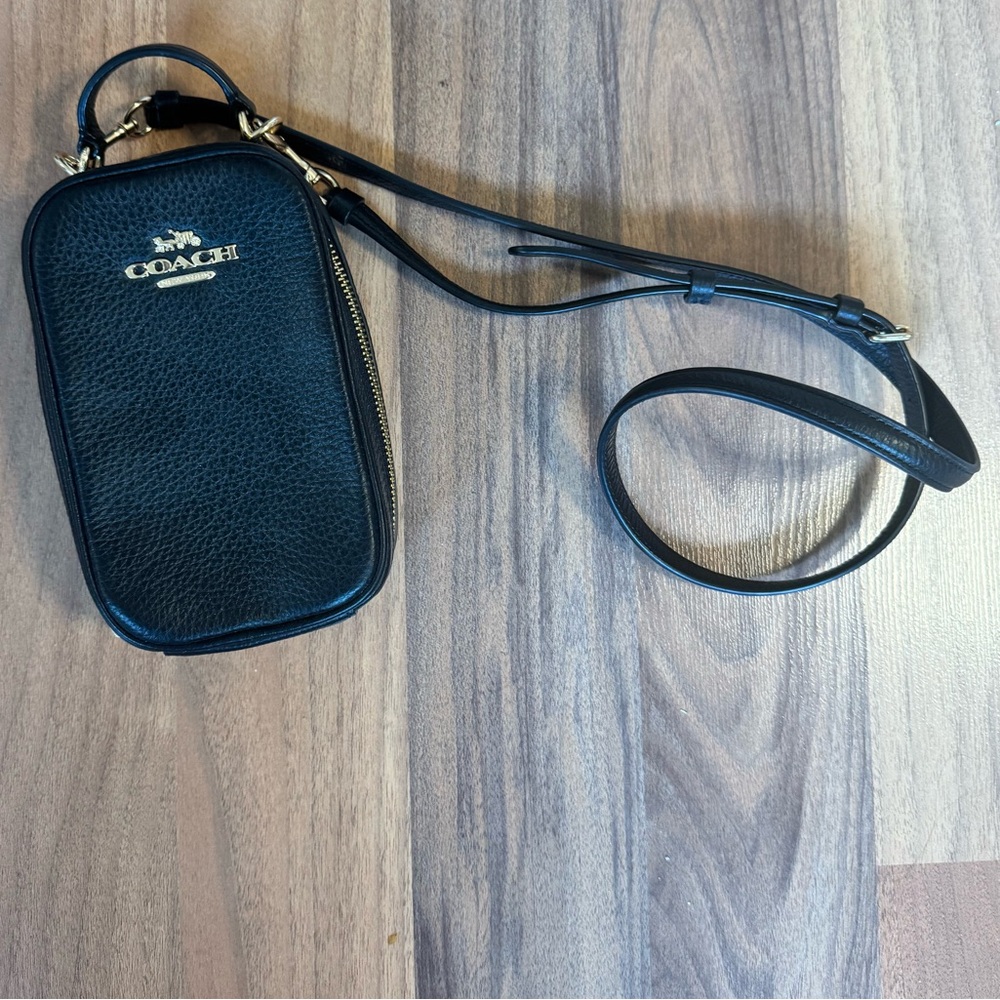 Coach Textured Black Leather Bag